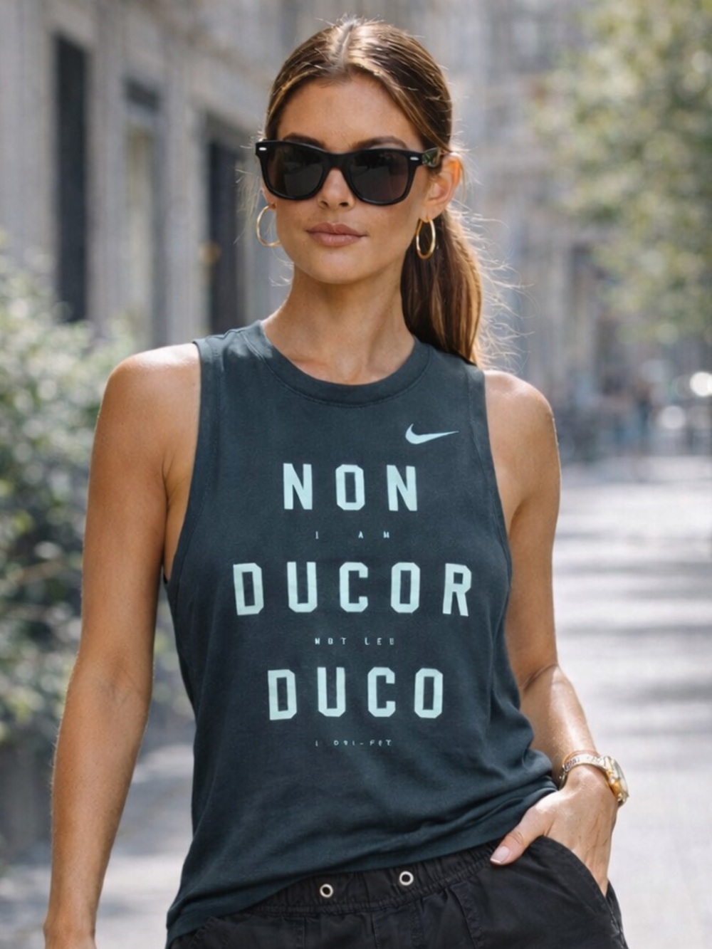 Nike Non Ducor Duco "I Am Not Led, I Lead" Athletic Cut Hybrid Tank Top Medium
